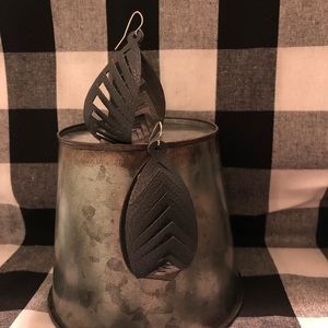 Open Leather Hoops $12